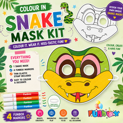 Snake Colour-In Mask Kit