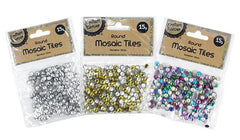 DIY Round Mosaic Craft Decor - Tiny Tiles, Endless Creativity!