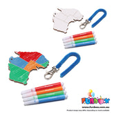 Australian Map Bag Tag Kit