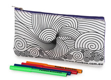 Load image into Gallery viewer, Colour-In Swirl Pencil Case
