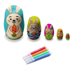 Design Your Own Bunny Babushka Nesting Dolls