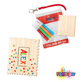 Rectangle Wooden Bag Tag Kit