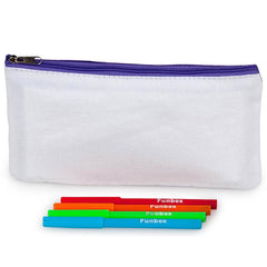 Colour-In White Canvas Pencil Case