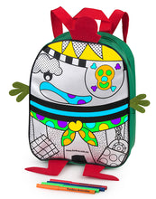 Load image into Gallery viewer, Colour-Me-In Pirate Backpack with Markers