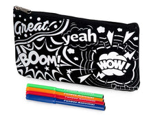 Load image into Gallery viewer, Colour-In Velvet Art Pencil Case