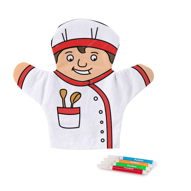 Colour-In Hand Puppet with Markers