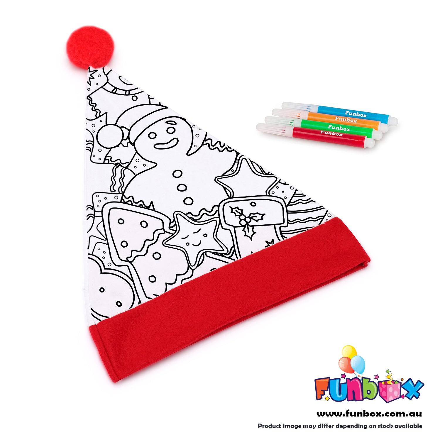 Colour-In Gingerbread Man Christmas Hat! (No Markers)