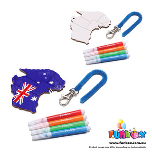 Australian Map Bag Tag Kit