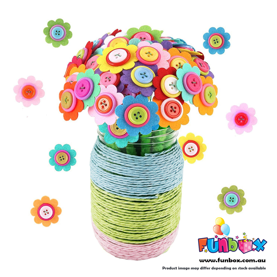 DIY Button Flower Vase Kit