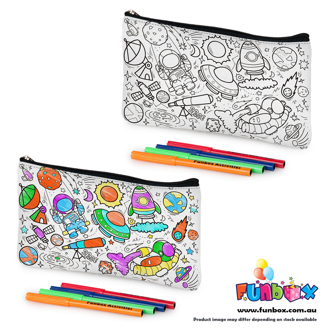 New! Colour-In Space Pencil Case