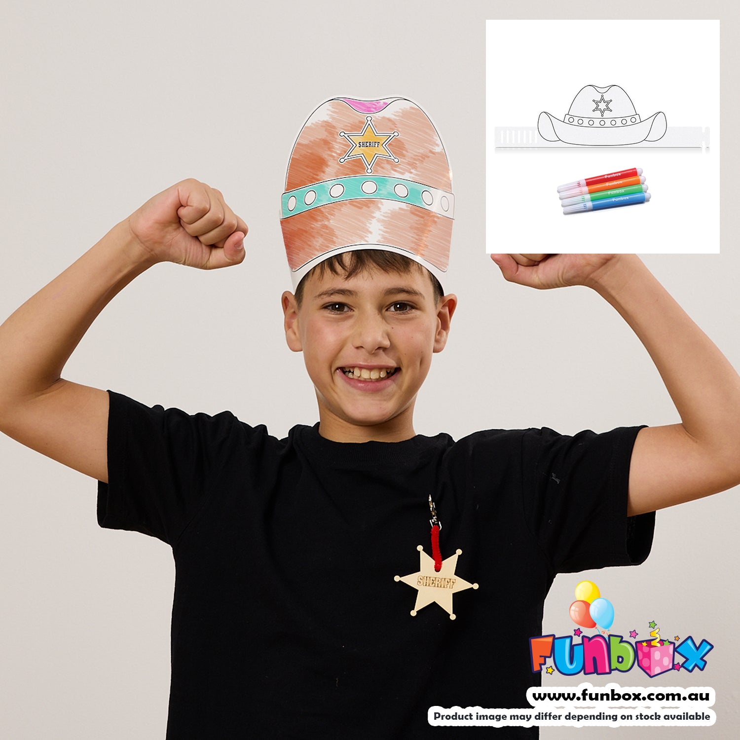 Colour-In Cowboy Hat Headband Crown