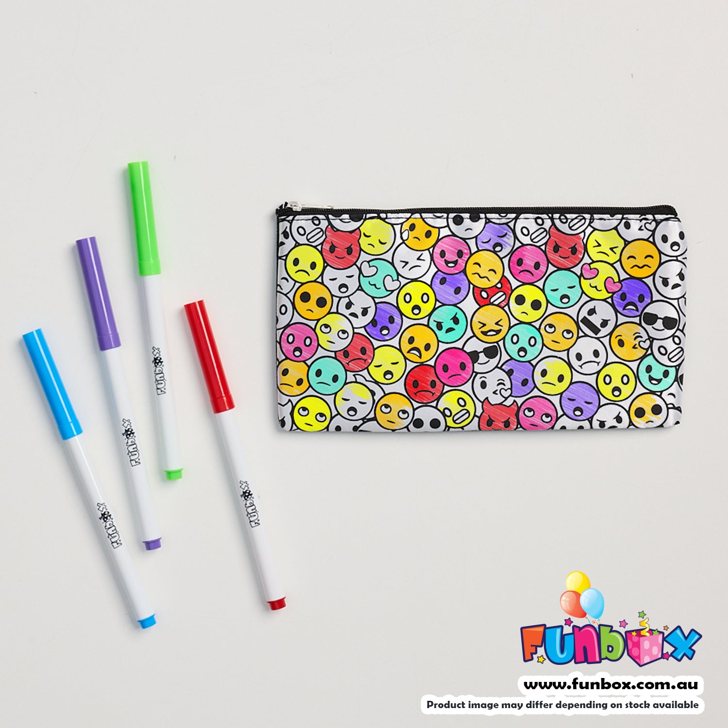 Colour-In Emoji Pencil Case