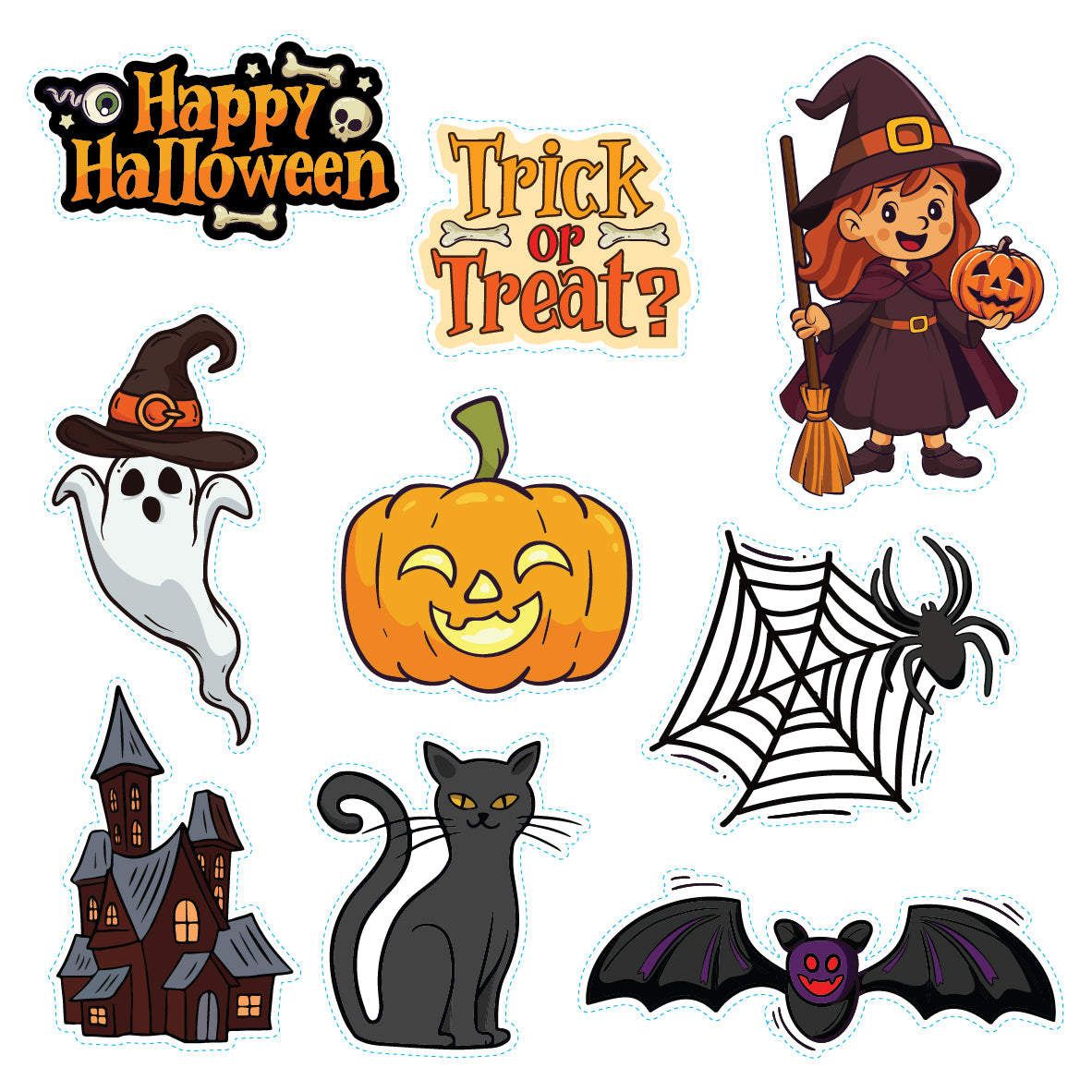 Halloween Sticker Sheets- Pack of 50