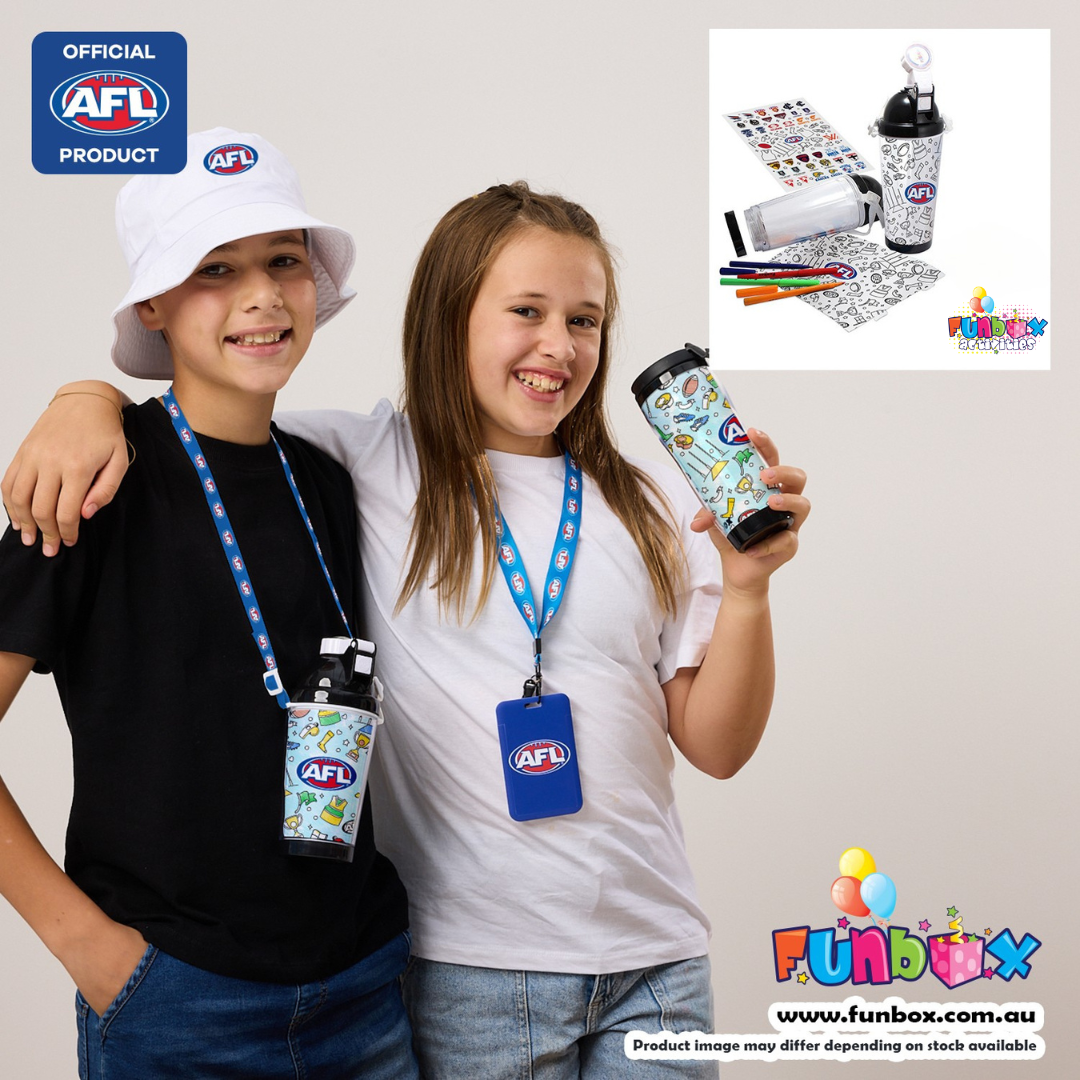 AFL Colour-In Drink Bottle & Lanyard Kit