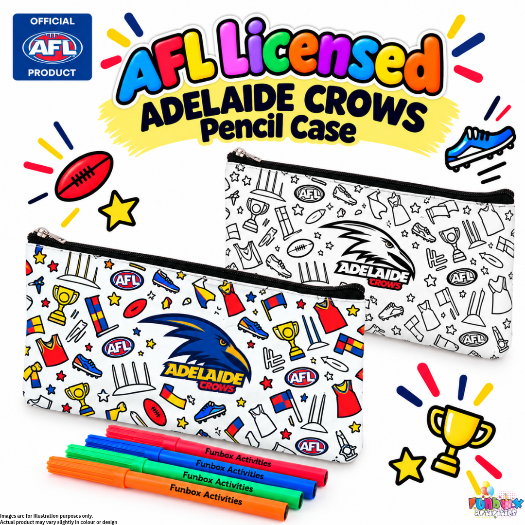 50% OFF: AFL Licensed ADELAIDE CROWS Pencil Case (OLD LOGO)