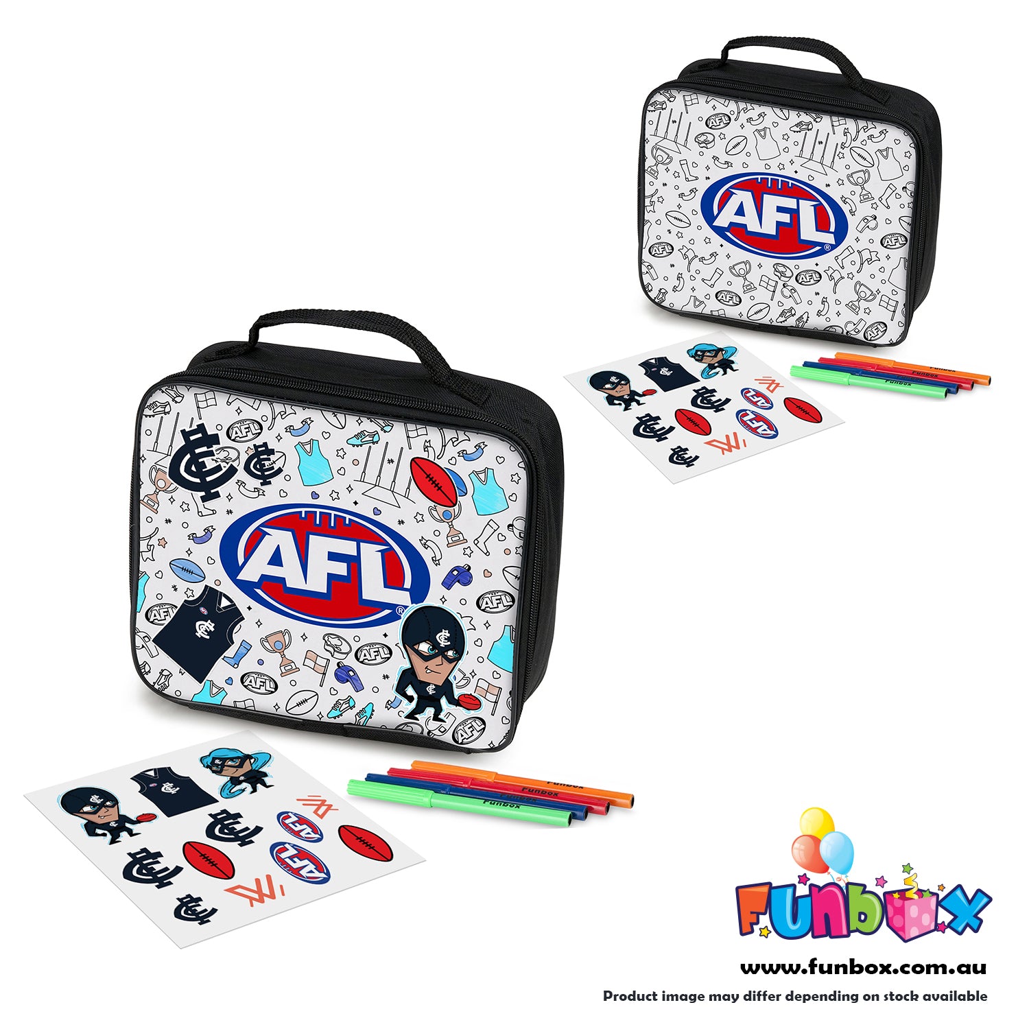 25% OFF BULK BUY SALE! AFL Colour-In Lunch Box - Choose Your Team! (BULK - 50 UNITS)