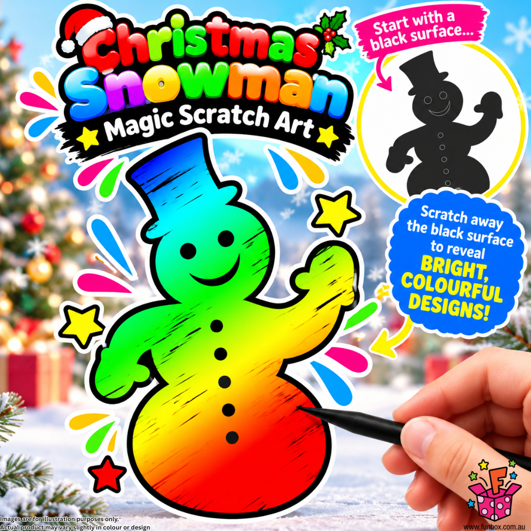 Christmas Snowman Magic Scratch Art