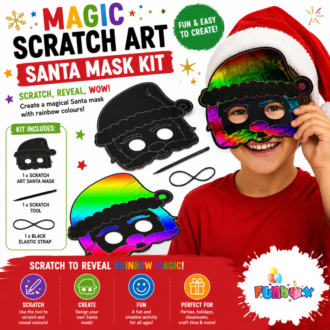 Christmas Santa Mask Magic Scratch Art Kit