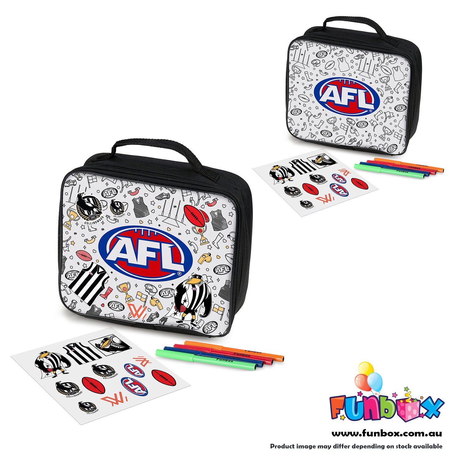 25% OFF BULK BUY SALE! AFL Colour-In Lunch Box - Choose Your Team! (BULK - 50 UNITS)