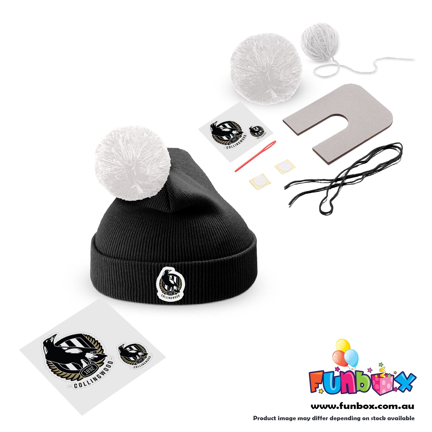 Beanie & Pom Pom Kit in AFL Colours - Choose Your Team! (10-PACK)