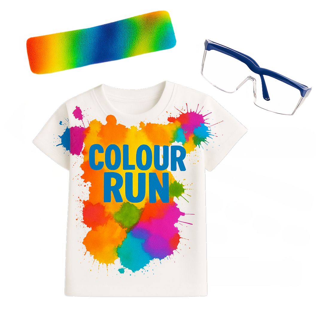 Color Run Tees Colour-Run Bundle Pack (with Large T-Shirt) – funbox.com.au