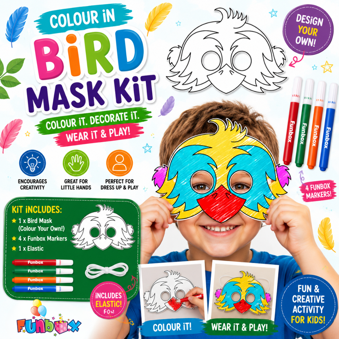 Bird Colour-In Mask Kit