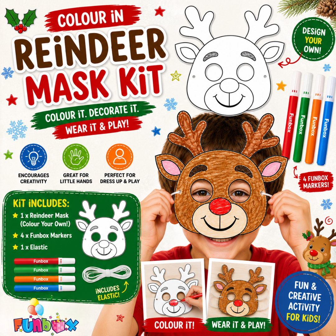 Christmas Reindeer Colour-In Mask Kit