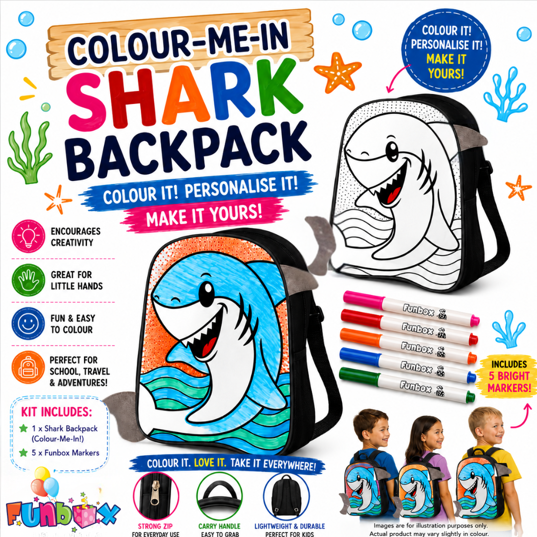 Colour-Me-In Shark Backpack Kit