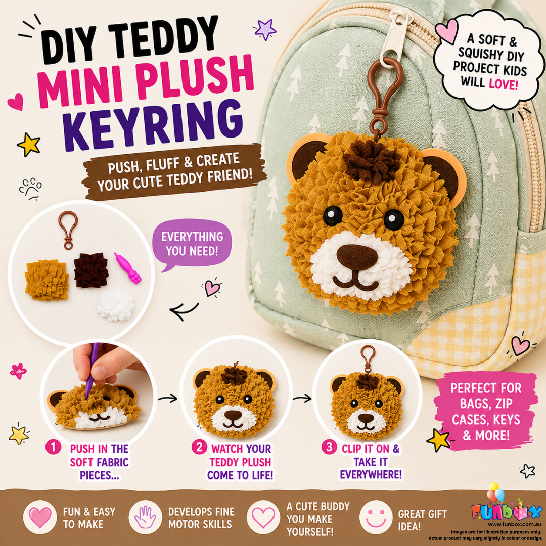 DIY Teddy Mini Plush Keyring