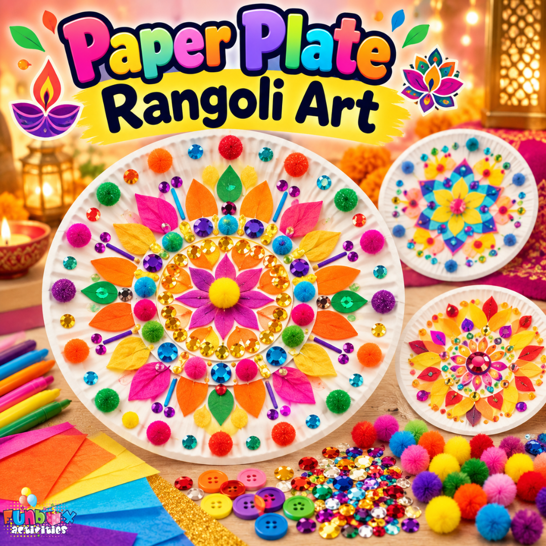 FREE Download: Diwali Paper Plate Rangoli Art Activity