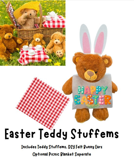 Easter Teddy Bear Stuffems with Bunny Ears - Coming Soon