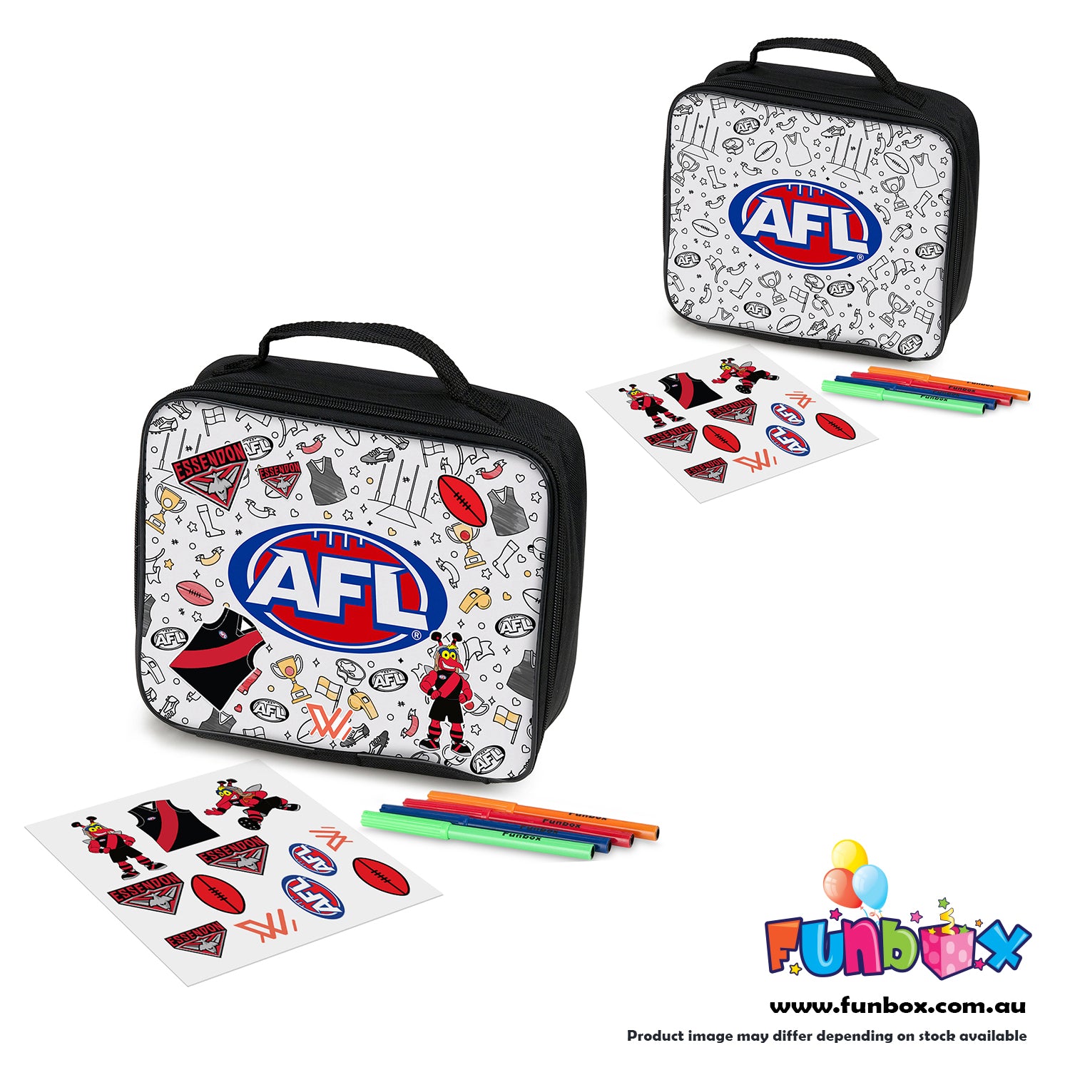 AFL Colour-In Lunch Box - Choose Your Team! (10-PACK)