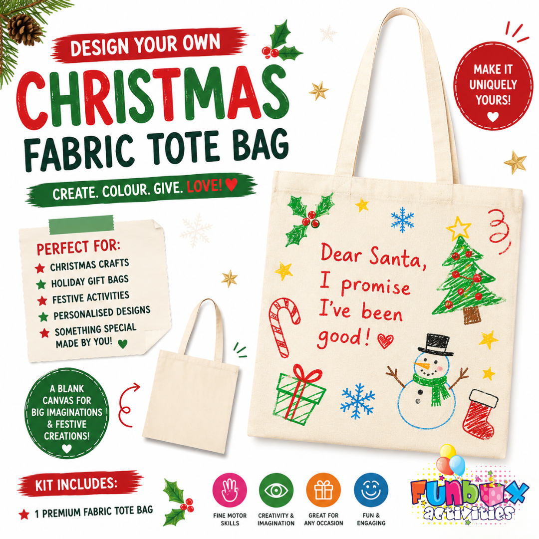 Design Your Own Christmas Tote Bag (Canvas Cotton Blend)