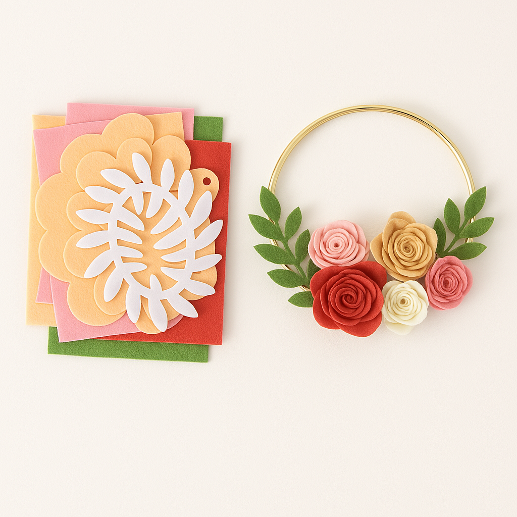 DIY Felt Flower Wreath Kit