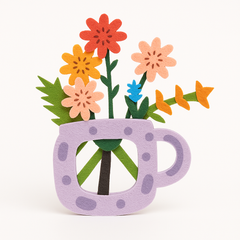 DIY Felt Flower In A Vase Kit