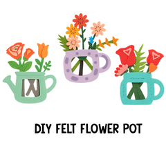 DIY Felt Flower In A Vase Kit