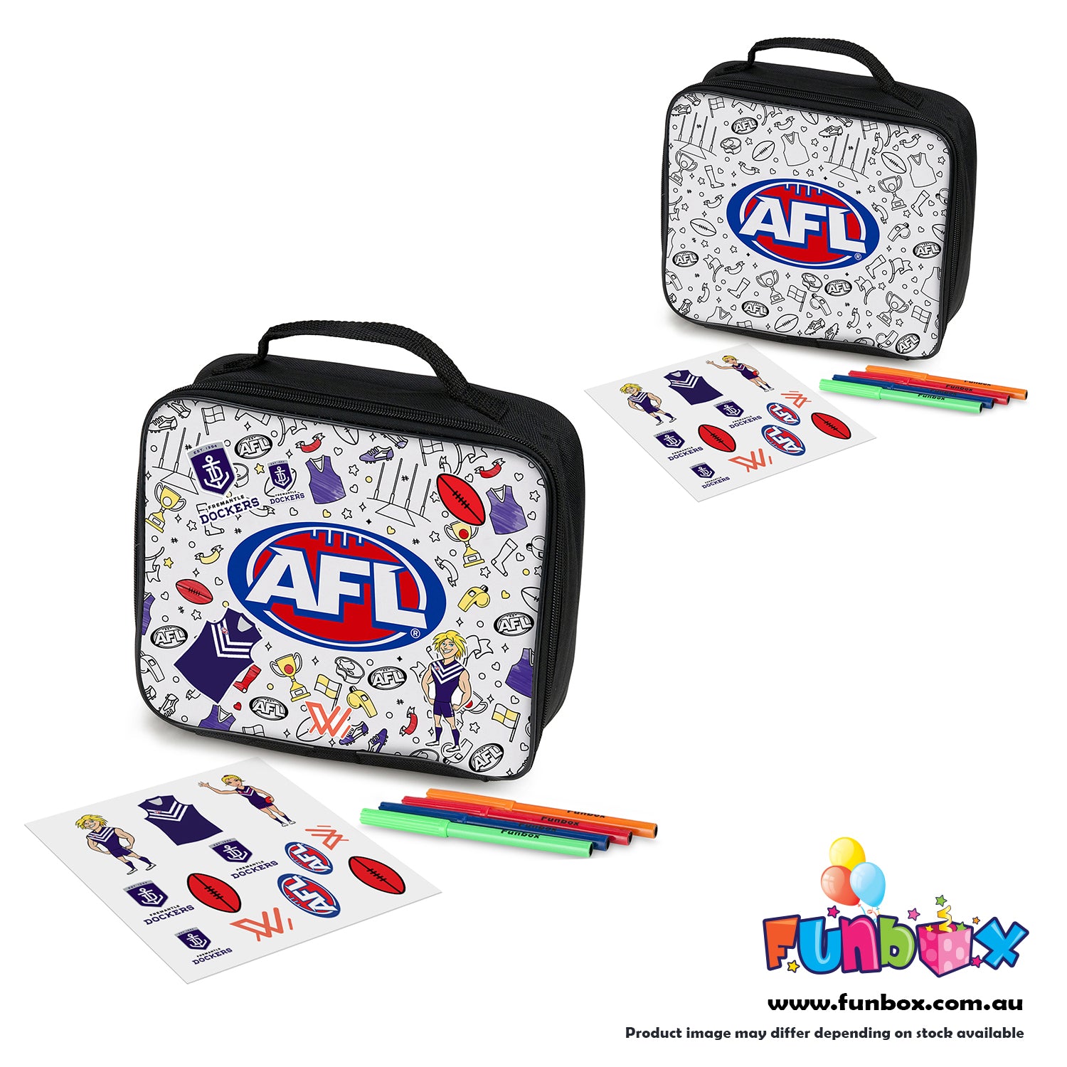 AFL Colour-In Lunch Box - Choose Your Team! (10-PACK)