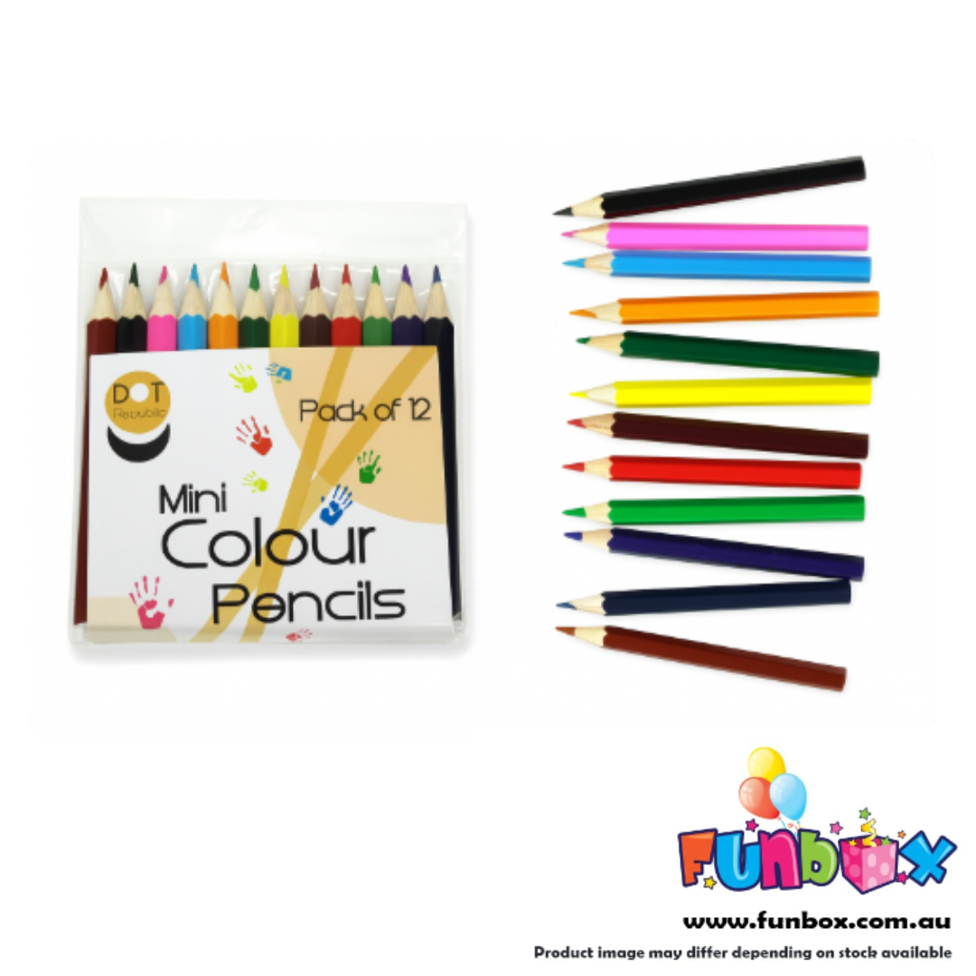 12-Pack Mini Coloured Pencils