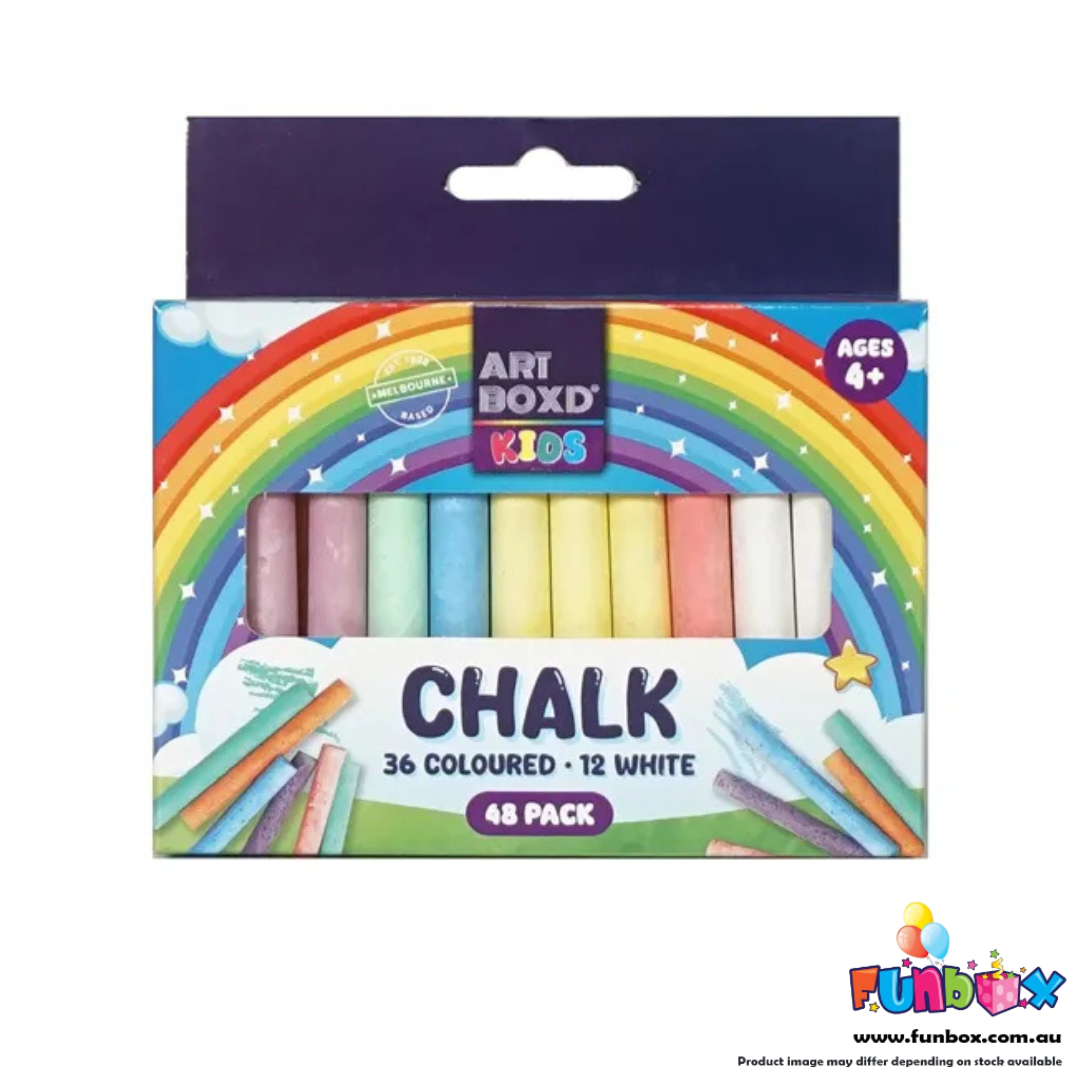 Chalk Sticks - Coloured & White (48-Pack)