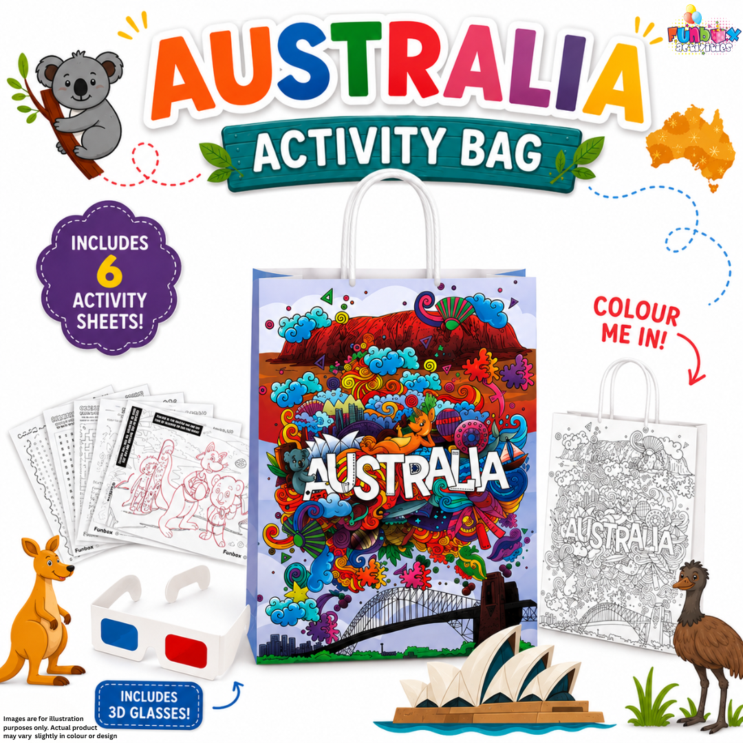 Australia Activity Bag with 3D Glasses and Markers