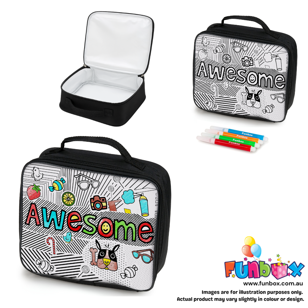 Colour-In AWESOME Lunch Box with Markers