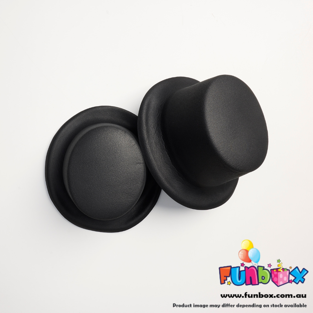 Black Foam Top Hat - 20-Pack