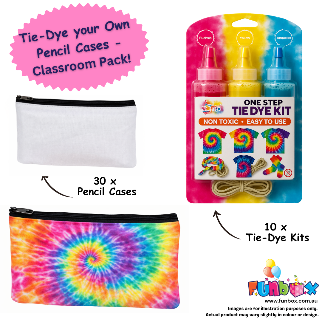 Canvas Pencil Case Tie-Dye Kit - CLASSROOM PACK
