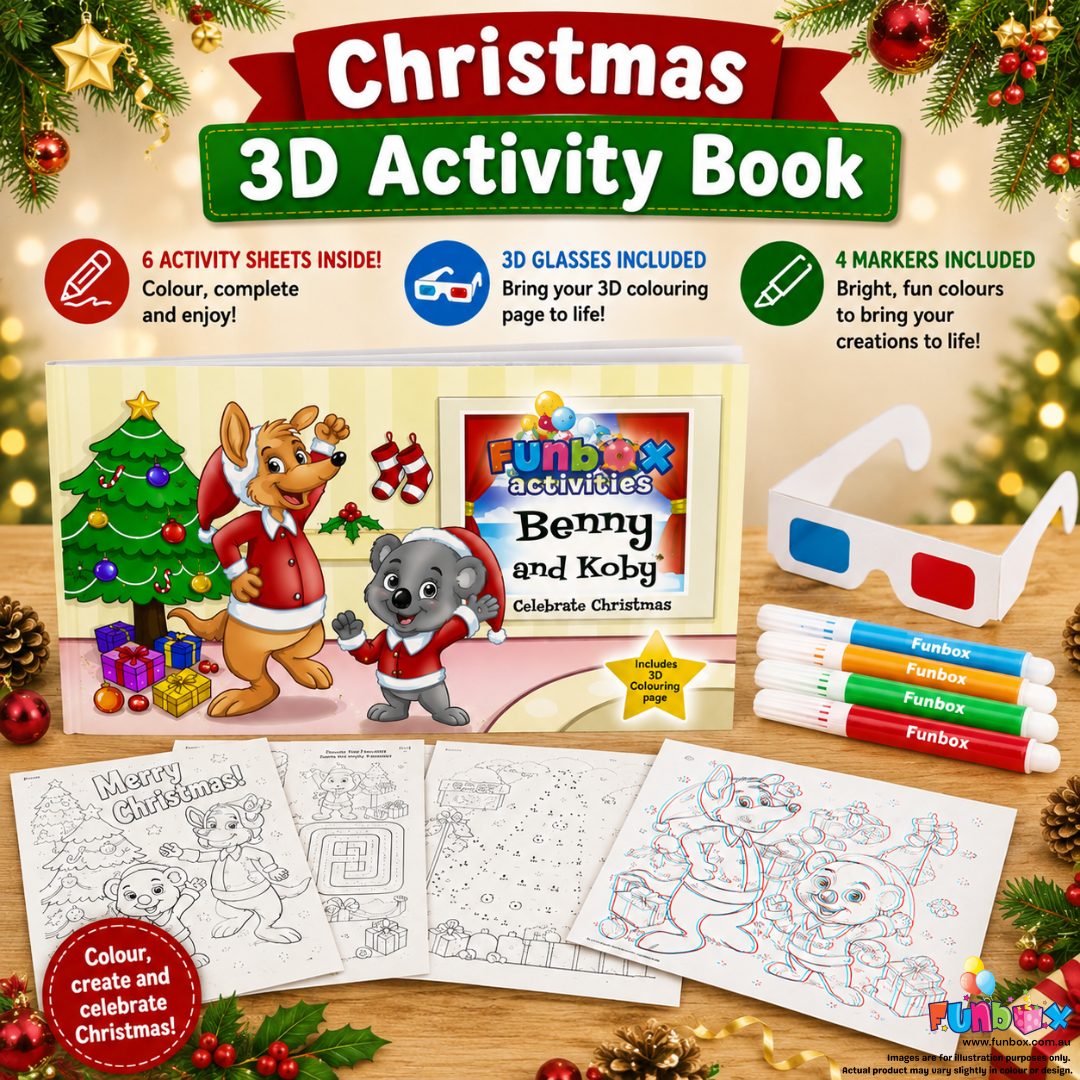 Christmas 3D Activity Book (with markers)