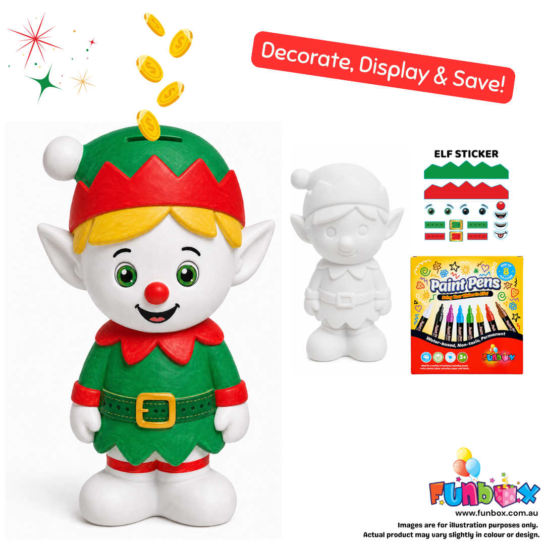 Pre-Order! Christmas Elf Money Box Decorating Kit