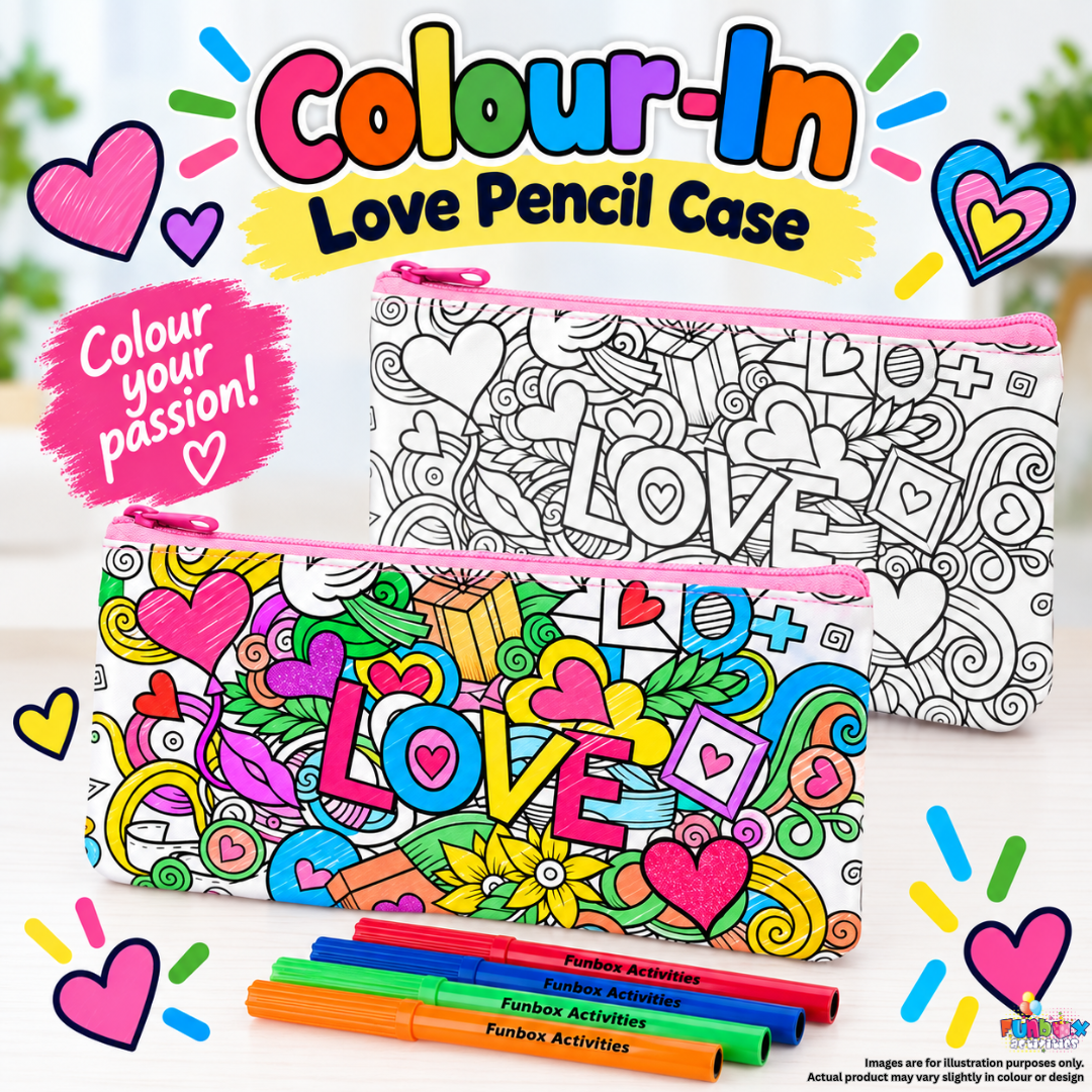 Colour-In Love Pencil Case KIt
