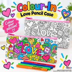 Colour-In Love Pencil Case KIt