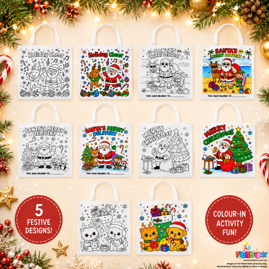 Colour-In Christmas Santa Tote (Includes Markers)