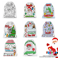 Colour-In Christmas Santa Sack (No Markers)