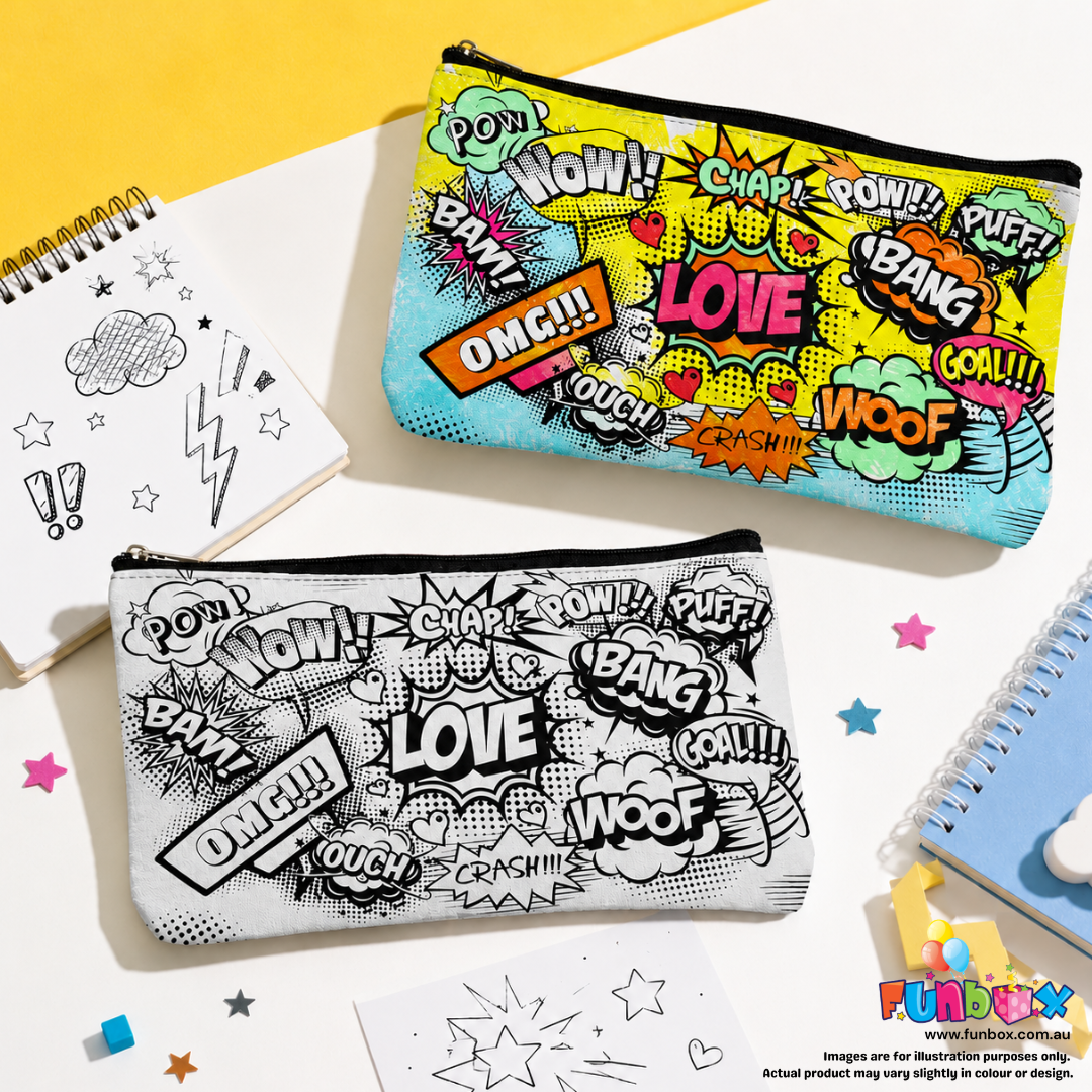 Colour-In Comic Pop-Art Pencil Case